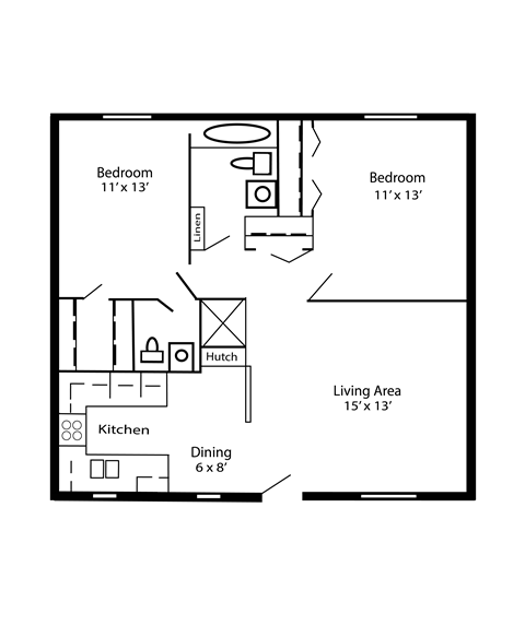bedroom floor plan | luxury apartments in towson md | the mille brookhaven apartment